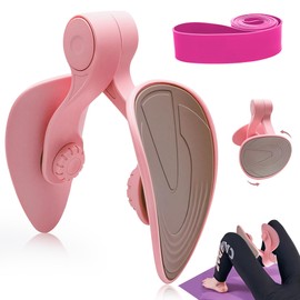 Thigh Trainer for Women - Kegel Exercises for Inner Thighs, Pelvic Floor Trainer with Resistance Band, Leg Training Device, Hip and Pelvic Trainer for Home Gym (Pink)
