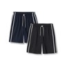 FM London Men's 2-Pack Loungewear Shorts, Navy + Charcoal, M