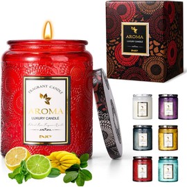 Nasjac Velas Aromaticas Vela Cera de Soja (7oz), Velas Perfumadas 100% Natural, Vela Lavanda/Rosa/Ámbar 200g, Para Relajantes Y Meditación, Regalo para Mujer Regalo Día de la Madre, Regalos de Navidad