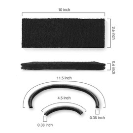 Replacement Carbon Filter & 1 Replacement Sealing Strip Set Compatible with Litter Robot 3, MYAYD Carbon Filter Cat Litter Tray Filter with Accessories Absorb Odours, Pack of 10