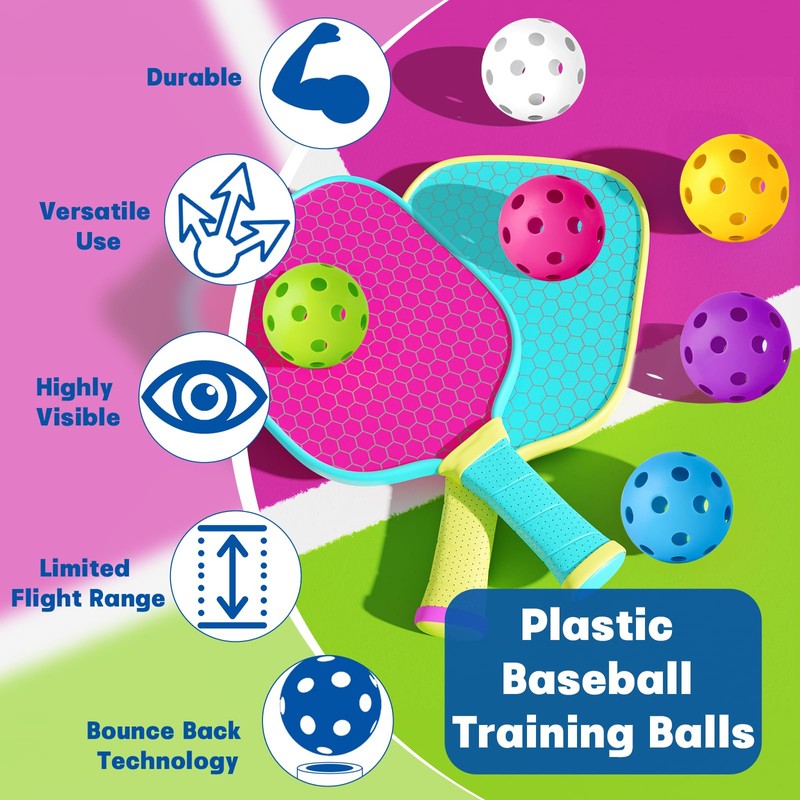 Coopay 36 Pack Baseball Practice Balls Plastic Training Balls Lightweight