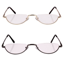 Bestum 2 Pack Reading Glasses for Mens and Womens - Comfortable Metal Frame with Spring Hinge - Pack of 2 Readers (2 Pack Mix Color, 1.50)