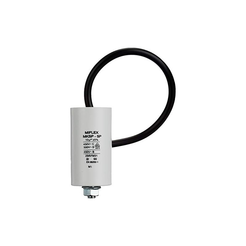 Miflex motor start-up capacitor 10 μF, 450 V, 35 mm