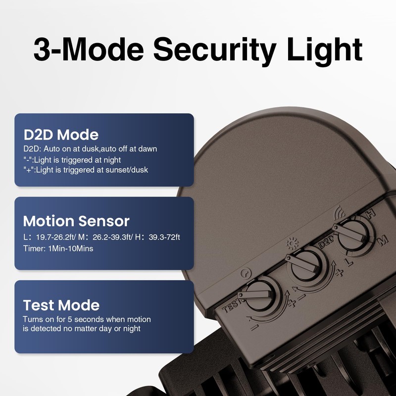 Onforu 75W LED Flood Light Motion Sensor Outdoor, 7000lm Dusk