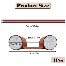 CENCERY Double Under Door Draught Excluder, 37in/96cm Draft Excluder for Doors, Double Side Door Draft Stopper, Adjustable Soundproof Draught Excluder for Reduce Noise Draught Dust(Brown)