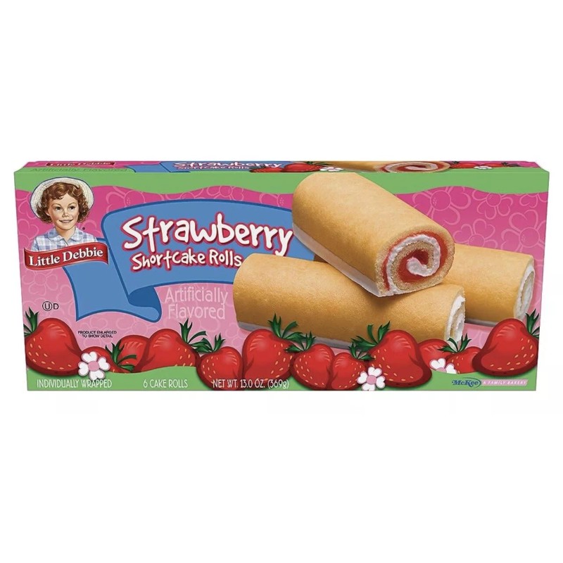 Little Debbie Strawberry Shortcake Rolls 36 Individually Wrapped Rolls (6