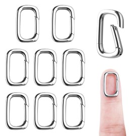 8 Pack Oval Clasp Carabiner Carabiner Clip Pendant Clasp for Jewelry Making Silver Necklace Clasp Necklace Bracelet Clasps and Closures Closures Jewelry Carabiner Charm Clasp