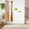 Ticway 1 Set Baseball Bat Wall Mount Metal Holder for