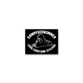 Sticker # A014 Undersea Spruch Lerne Leiden ohne zu klagen Marine Diver Gun Company German Army 9x7 cm # A2144