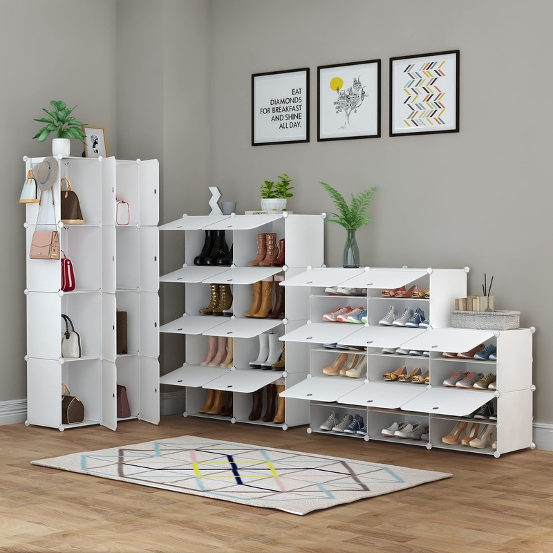 HOMIDEC Shoe Rack, 8 Tier Shoe Storage Cabinet 32 Pair