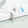 HUKKUN Urn Necklace for Ashes Sterling Silver Cremation Jewelry for