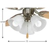 Progress Lighting AirPro Collection Three-Light Ceiling Fan Light, Brushed Nickel