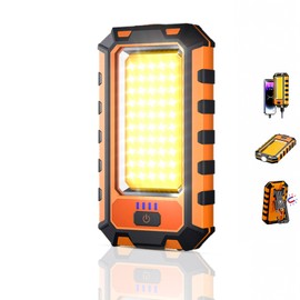 SuperFire Arbeitsleuchte LED Akku,Taschenlampe Werkstatt Werkzeug Handlampe Wiederaufladbares mit Magnet &Haken,COB,Geschenke für Männer,Inspektionslampe,Campinglampe,für Auto Reparatur,Notfall