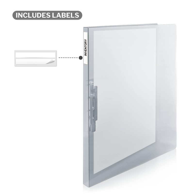 CRANBURY Punchless Clamp Binder (Dusky Gray), Ringless Binder Holds 100