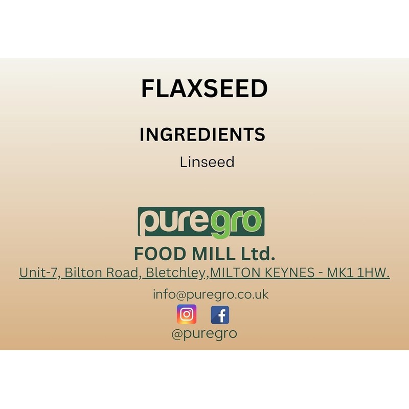Puregro Whole Linseed 300g (PACK OF 1)| Brown Linseed |