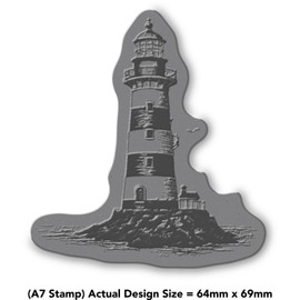 'Lighthouse' Rubber Stamp - Unmounted Design for Crafting & Scrapbooking, A7 (RS00049377)