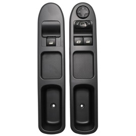 Hoypeyfiy 2 x 6554.QC Window Regulator Switch 207 for Passenger and Driver's Side, Replacement for Citroen C3 Peugeot 207, Replaces 6554 QC 6490.HQ 6554.HJ