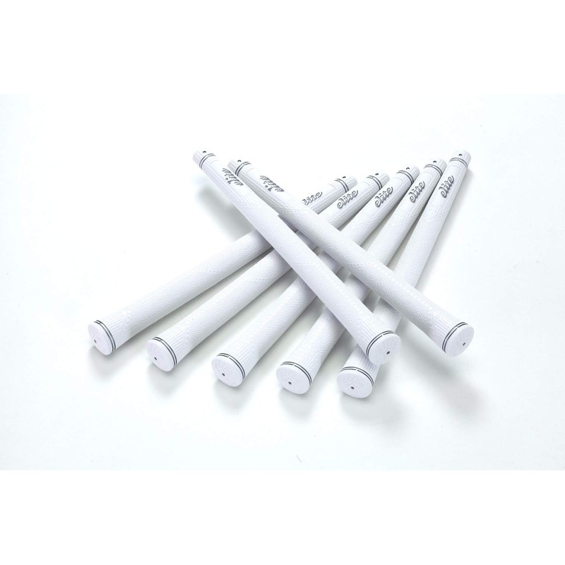elitegrips CX50 Golf Grips, Set of 7, Silver White with