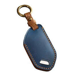 Hontumax Premium Leather 7-Button Key Fob Cover Case for KIA Carnival 2025, for KIA Telluride 2023 2024 2025, for Kia K4 K5 2025, for Sorento EV9 2024 2025 (Blue)