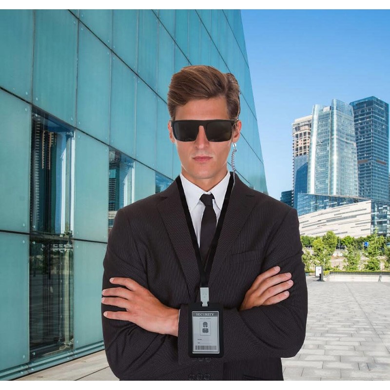 Agent Costume Set Secret Security Service Accessories Kit Includes Zipper