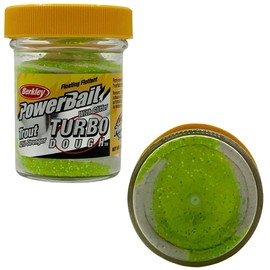Berkley Powerbait Glow in the Dark Troutbait Chartreuse/White