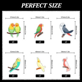 18pcs Cute Parrot Theme Kids Happy Birthday Nature Birds Macaw Luau Cupcake Toppers Set - Rainforest Bird Theme Party, Baby Shower, Birthday Party Decoration Supplies for Boys and Girls - LIANGSS (1)