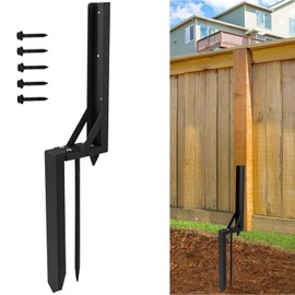 Wpbhk 1PCS Fence Post Repair Kit Heavy Duty Fixer Anchor Ground Spike, Fence Post Support Stake for Repairing Damaged Fence Gate Posts Sign Posts or Mailbox