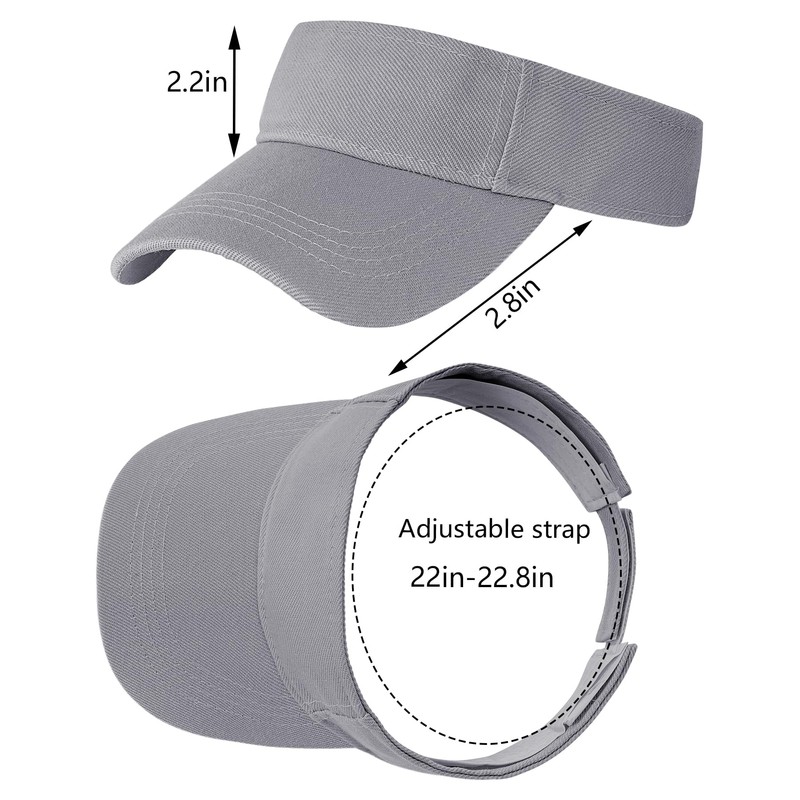 Marrywindix 1 Piece of Grey Sport Wear Athletic Visor Sun