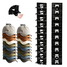 2 Pack Hat Organizer for Baseball Caps Hat Rack Display Hold Up to 20 Hats