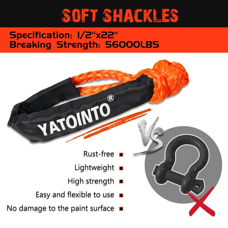 YATOINTO Off Road Recovery Kit 10 Ton Heavy Duty Snatch