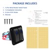Switch Panel 2 Gang Aluminum Toggle Switch, Waterproof 12V/24V Marine