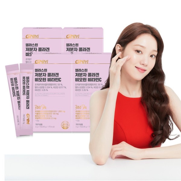 (300달톤) 이성경 엘라스틴 저분자 콜라겐 펩타이드 비오틴 비타민C 분말스틱 4박스