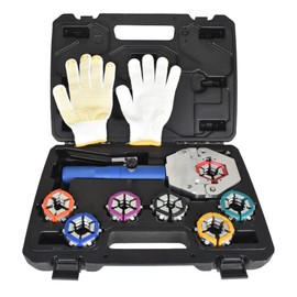 Timunr Hydraulic Hose Crimper AC Crimping Tool with 7 Die Set 71500 Handheld Hose Crimper Kit