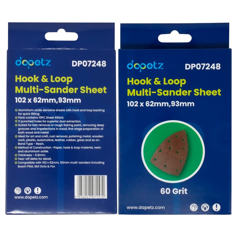 Dapetz ® Mouse Sanding Pads 10Pcs 102 x 62mm, 93mm