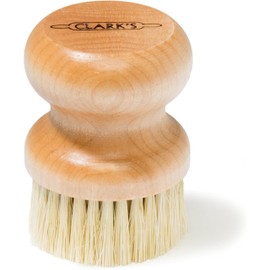 CLARK'S Cutting Board Oil Scrub Brush - Round Wood Applicator for Food Grade Mineral Oil and Wax on Wooden Bamboo, Cast Iron, and Utensils – Maple Construction – Kitchen Countertops Food Safe