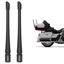 VAGMI 7-inch Flexible Rubber Motorcycle Short Antenna for Harley Davidson 1989-2024 Touring Electra Glide Ultra Classic 2-Pack