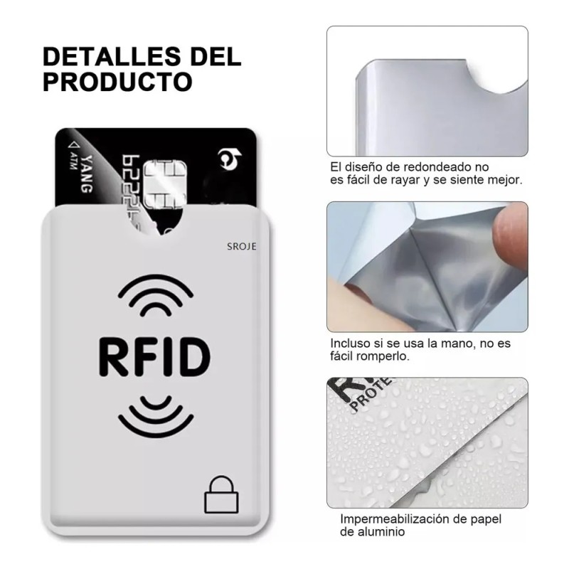 Rx Sroje Protector Para Tarjetas De Crédito, 30 Fundas De