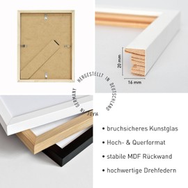 DEHA Design Fontana Wooden Picture Frame, 13 x 18 cm, White