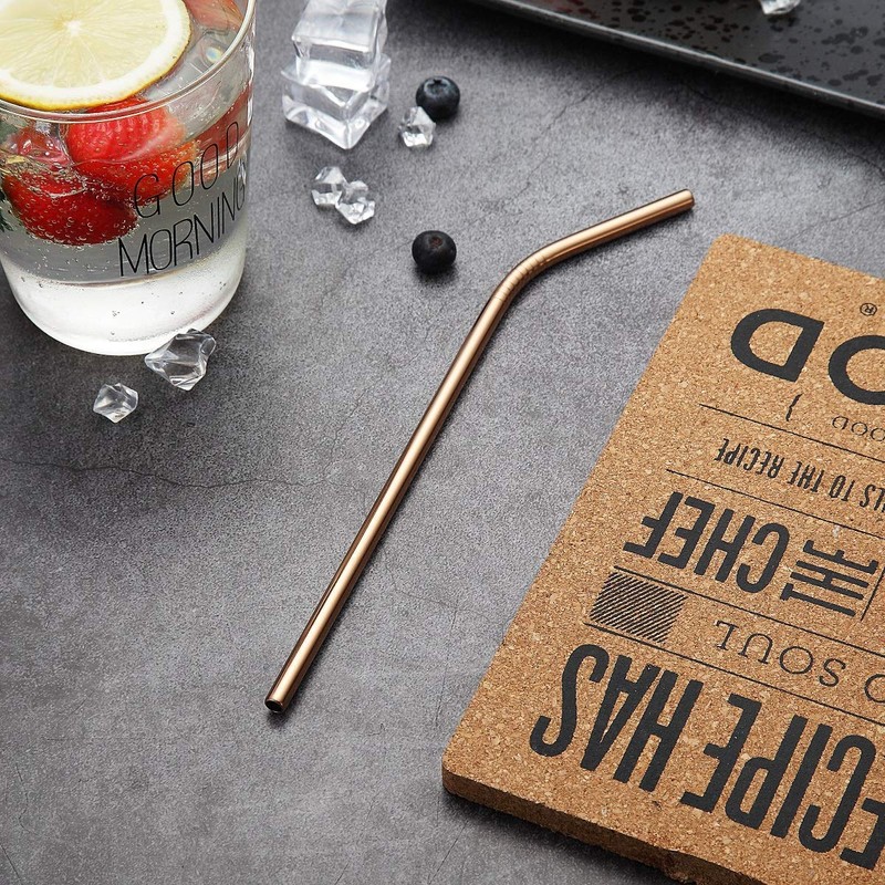 Homquen Pack of 18 Straws (Black/Copper/Gold/Multicoloured/Silver)