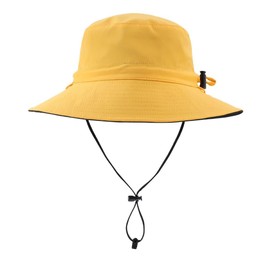 Magracy Toddler Kids UPF50+ Sun Hat Reversible Bucket Hat Wide Brim Sun Protection Hat for Boys Girls Ginger/Black M