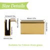 UFURMATE 4Pcs Gold Glass Finger Pull Handles for Drawer, Cupboard,