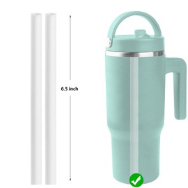 Replacement Straws Compatible with Hydrapeak Kids Voyager 18 oz tumbler-6 Pack Straws,1 Pack Cleaning Brush