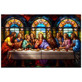 Zinker Diamond Painting Kit 5D Pintura De Diamantes Diamante Redondo De 30cm X 40cm Impresión HD Incluye todos los Aditamentos Necesarios Modelo Ultima Cena