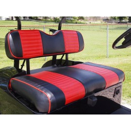 Huskey Premium Custom Fit Red Seat Cover Set for Club Car DS Golf Cart Front Seat ONLY