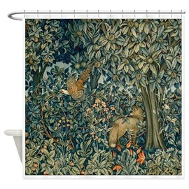CafePress William Morris Greenery Decorative Fabric Shower Curtain