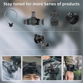 SUREWO Magnetic Neck Holder Mount for Gopro, POV Necklace Mount Quick Release Hands Free Mounting Attachments Compatible with GoPro Hero 13/12/11/10/9/8/7 Black,DJI Action 5 Pro/4/3/2,Insta 360 X4/X3