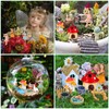 19 Pcs Fairy Garden Figurines Set Resin Miniature Garden Mushroom