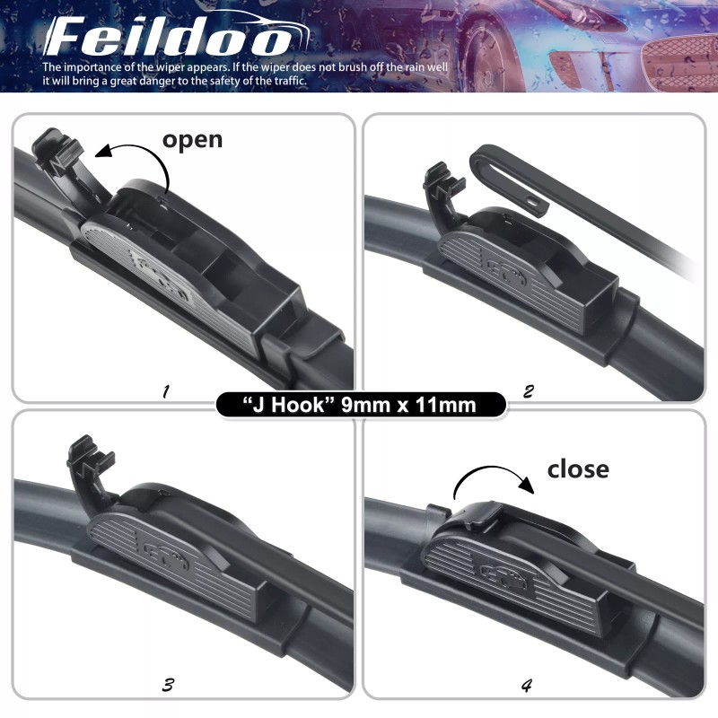 Feildoo Fit For TOYOTA TACOMA 1995-2004 Hybrid Premium Windshield Wiper