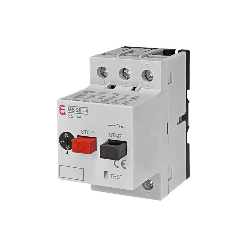 Motor Circuit Breaker 4-6.3A CE Certified Start Stop Function Grey
