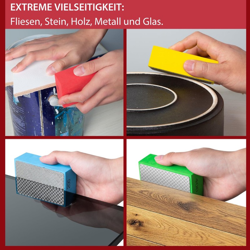 Glass Grinding x 4 Pieces Tile Grinding 60/100/200/400 Diamond Sanding